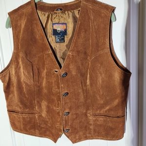 Brown Leather vest, size 10
